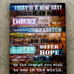 Wooden canvas, printed art.